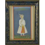 An Indian gouache on paper, depicting portrait of an Indian man, 17 by 12cm.