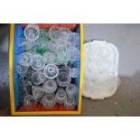 A large quantity of cut crystal glasses, of various size and form.