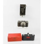 A Eastman Kodak series 3 camera, an Edinex 1 camera and a Leitz Kopier Apparat.