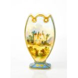 A fine & rare 19th century Coalport vase, with raised gilt decoration on a turquoise ground, the