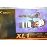 A Canon video camera.