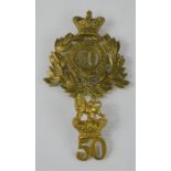 50th Regiment of Foot (Queens Own) cap and helmet Badge