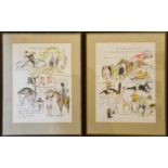 A pair of Mark Hutchinson prints, signed in pencil, titled 'A Fathers Advice to his Daughter' and