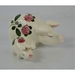 A pair of Plichta pottery ceramic pigs