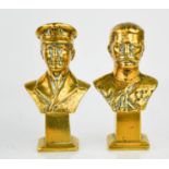 A pair of WWI busts, 11cm high.