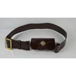 A Royal dragoon guards leather cross belt and pouch