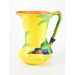 A Burleigh ware jug no. 4909, A/F, 26cm high.