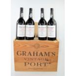 A crate of twelve W&J Graham Malvedos 1979 vintage port bottles