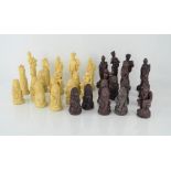 A vintage classical figures chess set