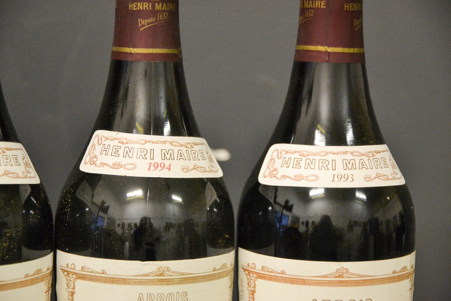 Four bottles of Henri Maire: 1994, 1996, two 1993, Roquevilly Rouge Majestueux. - Image 2 of 2