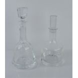 [local interest] Two glass decanters Stamford round table