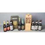 A group of bottled and boxed beers and ales to include King and Barnes