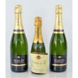Three bottles of champagne to include H.Blin and Baron & Fils