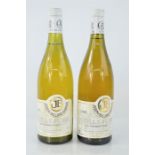 Two bottles of Joseph Balland-Chapuis Pouilly-Fume wine