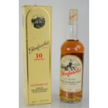 A bottle of Glenfarclas 10yr old single malt Scotch whisky
