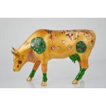 An Amsterdam model bull, painted with decoration.