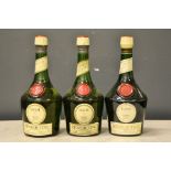 Three bottles of Benedictine Liquor D.O.M.