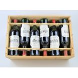 A case of twelve Gallaire & Fils - Chateau d'Angludet - Margaux 1981 bottles of red wine