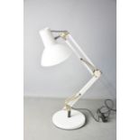 A retro angle-poise desk light