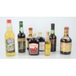 A group of liqueurs, port and wine to include Drambuie, Cockburn's port , Doliveira madeira wine and