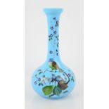 A Victorian hand painted glass vase