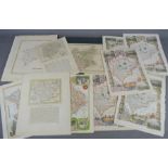 A quantity of 19th and 18th century maps of Rutlandshire, Leicestershire etc