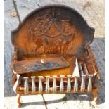 A cast iron fire grate