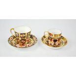 Two Royal Crown Derby cups and saucers, nos 2541 and 1178.