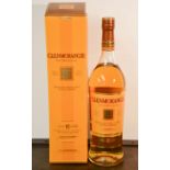 A bottle of Glenmorangie The Original Highland Single Malt Scotch Whisky, 1l in original box.