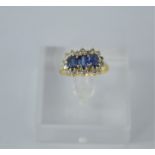 A 18ct gold sapphire and diamond ring