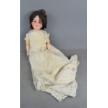 A 19th century Kley & Hahn "Walkure" 5 1/4 life-size bisque doll