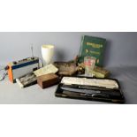 A group to include Coca Cola glass, Charles Dickens' ' Pickwick Papers', Satchel carving set and