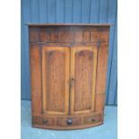 A Victorian mahogany wall hanging corner cupboard