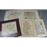 A quantity of 19th and 18th century maps of Befordshire, Rutlandshire etc . Various makers to