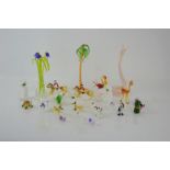 A group of Murano glass vintage figurines.