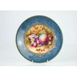 A Royal Worcester plate decorated with peaches, plums and cherries, signed HH Price, 24cm diameter.