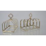 A pair of silver toast racks, by Grant & Son, Birmingham 1938.