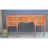 A serpentine fronted sideboard - 170cm w x 93cm h x 62