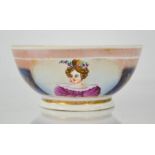 An 18th century Russian Imperial porcelain bowl, with makers mark to the base; Verbilki, F.