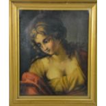 A Victorian oil on canvas, portrait of a young woman - 26cm x 21cm