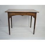 A 18th century oak side table - 72cm high x 90cm x 58cm