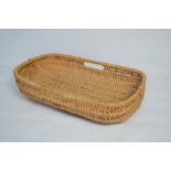 A vintage cane bread basket