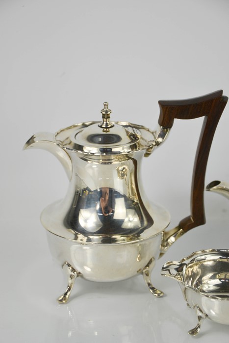 A silver four piece tea service, Sheffield 1918, 47toz. - Image 2 of 3