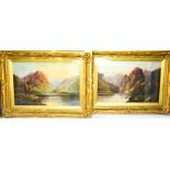 R. Elliot, pair of Scottish Loch scenes, oil on canvas, both signed, 50 by 73cm.