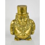 An American brass money box.