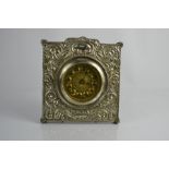 A late Edwardian Silver plate clock