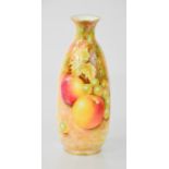 A Royal Worcester vase painted with fruit, by Brian Leaman, 14cm high.