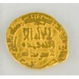 A Middle Eastern Saljouq Dharb Esfahan gold coin, approximately 1047 A.D. with certificate of