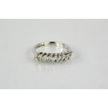 An 18ct white gold and diamond ring, 3.7g.
