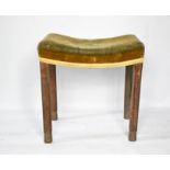 A George VI oak coronation stool, by Waring & Gillows, circa 1936, stamped GRVI crowned